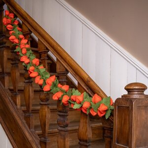 Sjaal met Verhaal Filzgirlande Physalis Lampion