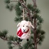 Sjaal met Verhaal Felt Christmas Hanger Schaap met rode Sjaal