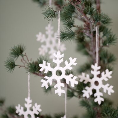 Sjaal met Verhaal Felt Christmas Hanger Sneeuwvlok