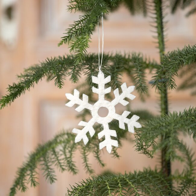 Filz Weihnachtshänger Sneeuwvlok