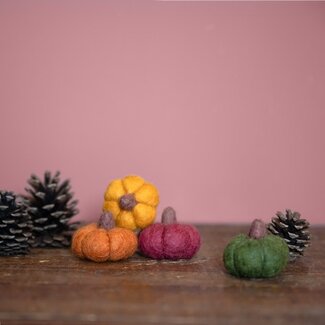 Sjaal met Verhaal Felt Pompoen Small assorti