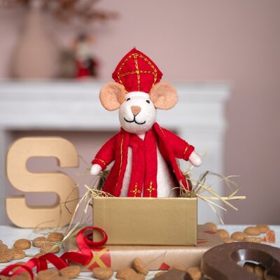 Sjaal met Verhaal Felt Decoration Muis Sintermuis