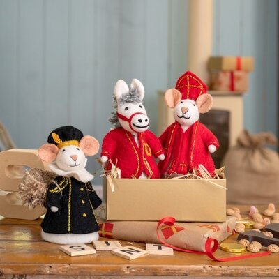 Sjaal met Verhaal Felt Decoration Muis Hoofdpiet