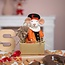 Filz-Dekoration Muis Pietermuis oranje