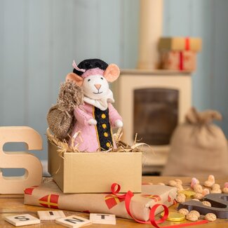 Sjaal met Verhaal Filz-Dekoration Muis Pietermuis lichtroze