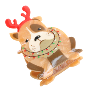 Red Cuckoo Haarklammer Xmas Bull Dog