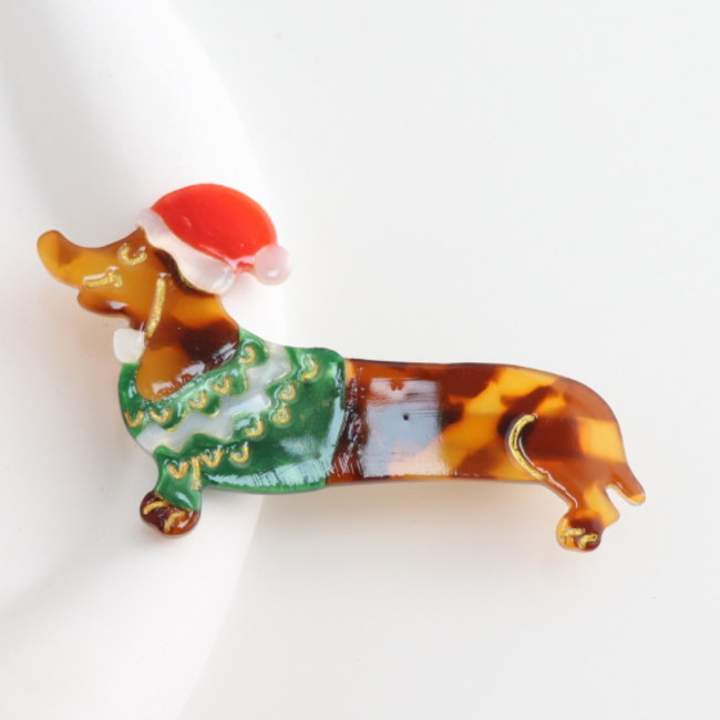 Hair Clip Xmas Dog
