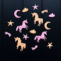 Rex London Glow in the Dark Unicorns Box of 24