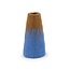 Filz-Vase Small blauw/bruin