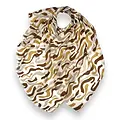 M&K Collection Scarf Swirl Waves beige