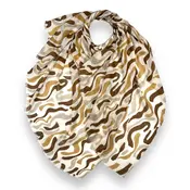 M&K Collection Scarf Swirl Waves beige