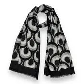 M&K Collection Schal Wool Mix Peacock black