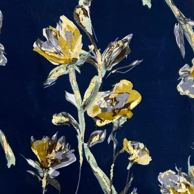 M&K Collection Schal Jasmine Flower navy