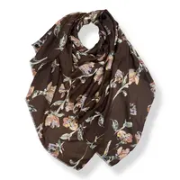 M&K Collection Scarf Jasmine Flower brown