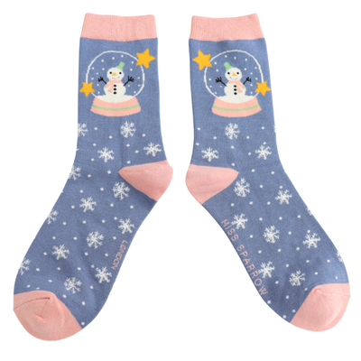 Miss Sparrow Socken Bamboo Snow Globes denim