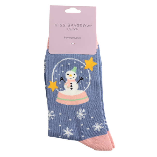 Socks Bamboo Snow Globes denim