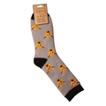 Jess & Lou Men's Socks Super Soft Highland Cow grey
