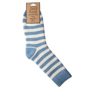 Jess & Lou Socks Ribbed Stripe cornflower