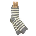 Jess & Lou Socks Ribbed Stripe grey