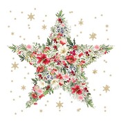 Paperproducts Design Paper Napkins Beautiful Christmas Star white