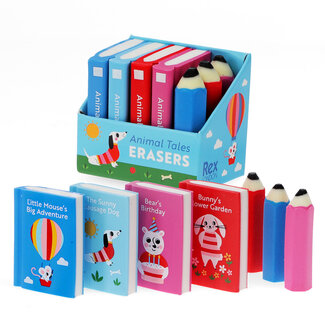Rex London Erasers Animal Tales Set of 7