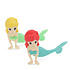 Rex London Erasers Mermaid Set of 2
