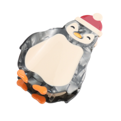 Red Cuckoo Haarklammer Xmas Penguin