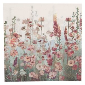 Clayre & Eef Paper napkins Flowers purple