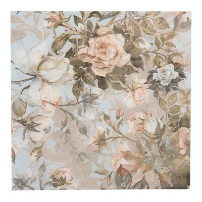 Clayre & Eef Paper napkins Roses