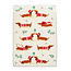 Rex London Tea towel Festive Sausage Dog