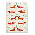 Rex London Tea towel Festive Sausage Dog