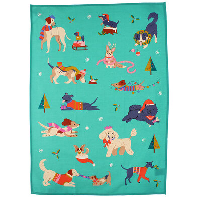 Rex London Tea towel Festive Friends
