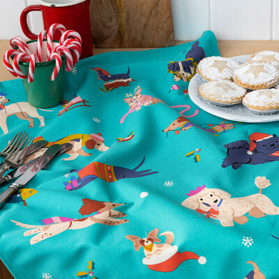 Rex London Tea towel Festive Friends