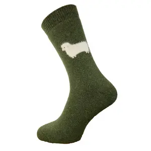 Gemjar Socken Men Wollmix Fluffy Sheep green