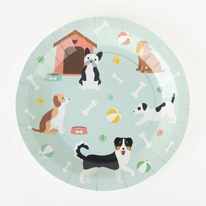 My Little Day Pappteller Set of  8 Dogs
