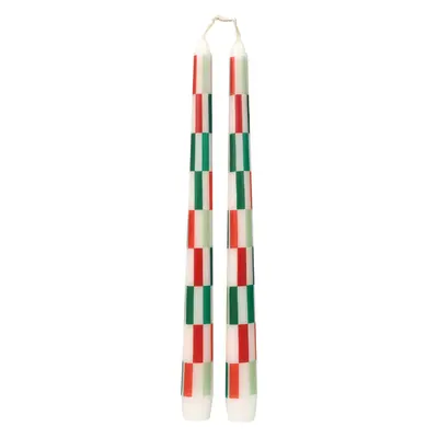 Talking Tables Dinner Kerzen Check red/green