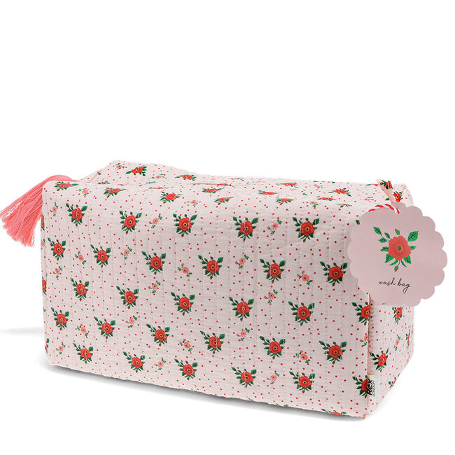 Washbag Quilted French Rose