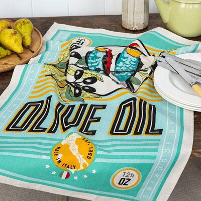 Rex London Tea towel Olive Oil
