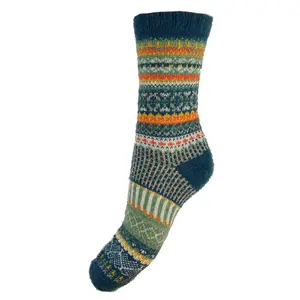 Joya Socks Woolmix Scandi green/orange
