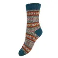 Joya Socken Wollmix Scandi teal/grey/rust