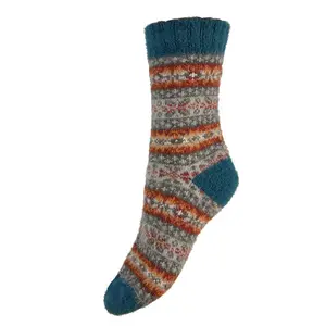 Joya Socks Woolmix Scandi teal/grey/rust