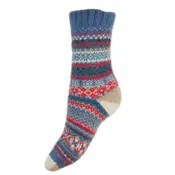 Joya Socks Woolmix Scandi blue/cream/red