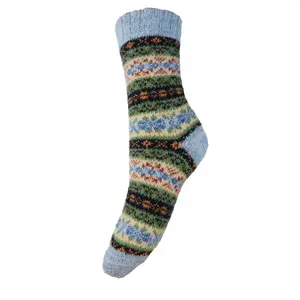 Gemjar Socken Wollmix Scandi pale blue/green/black