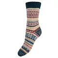 Gemjar Socken Wollmix Scandi fawn/burgundy