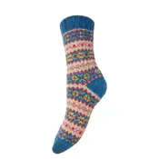 Gemjar Socken Wollmix Scandi teal/fawn/yellow