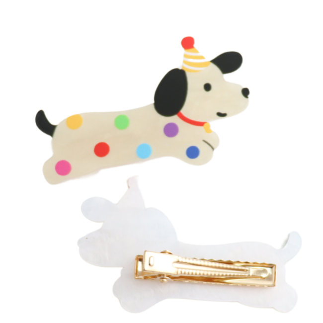 Haarclips B-Day Dog Set of 2