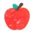 Red Cuckoo Hair Clip Apple