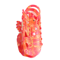 Red Cuckoo Hair Claw Clip Lobster