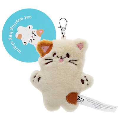 Rex London Keyring bag charm Fluffy Cat