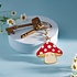 Sass & Belle Keyring Enamel Mushroom